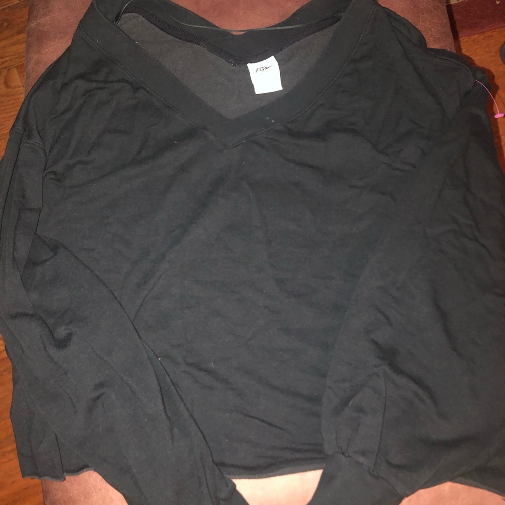 Black V-Neck Women's Top - Nike yoga size 2XL